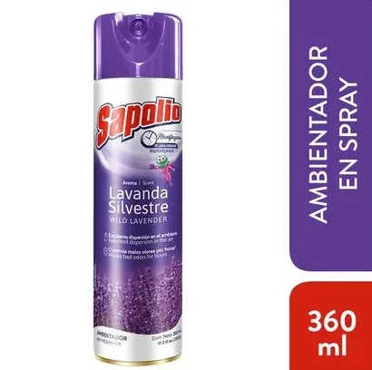 SAPOLIO Ambientador Sapolio Aroma Lavanda 360 Ml | SKU: AM-S-0009 | Caja x 12 unidades