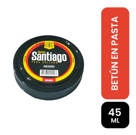 SANTIAGO Betun Santiago Mediano Negro 45 Ml | SKU: BE-S-0006 | Caja x 24 docenas