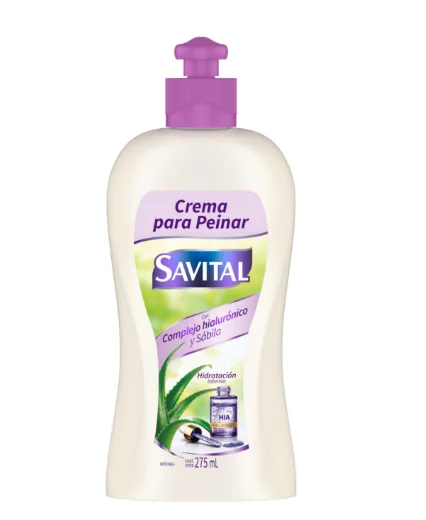 SAVITAL Crema de Peinar Savital Hialuronico y Sabila 275 Ml | SKU: CRD-S-0001 | Caja x 1 docenas
