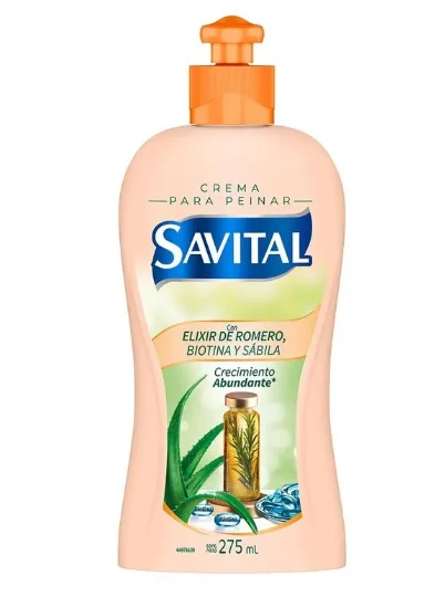 SAVITAL Crema de Peinar Savital Elixir de Romero 275 Ml | SKU: CRD-S-0113 | Caja x 1 docenas