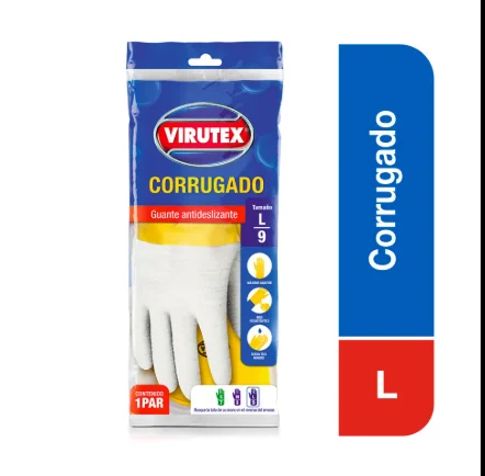 VIRUTEX Guante Corrugado Virutex Talla L 9 | SKU: GV-1306906 | Caja x 10PQT